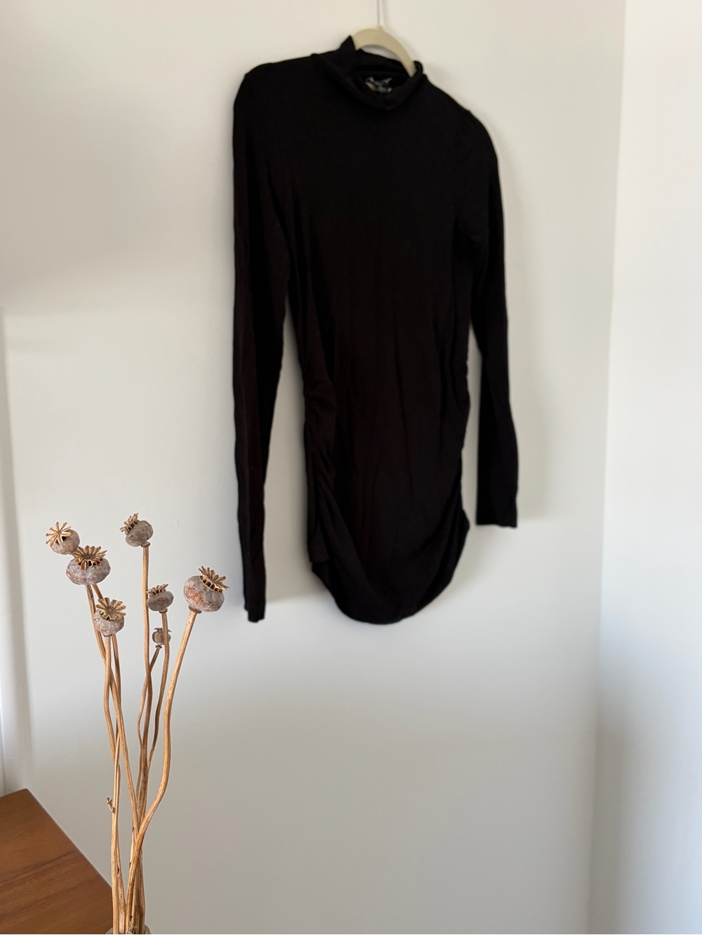 Isabella Oliver Black Maternity Turtle Neck